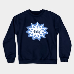 Blue Celestial Star - The Color of Faith Crewneck Sweatshirt